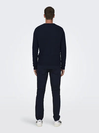 Kalle Genser m/ struktur - Dark Navy Only & Sons