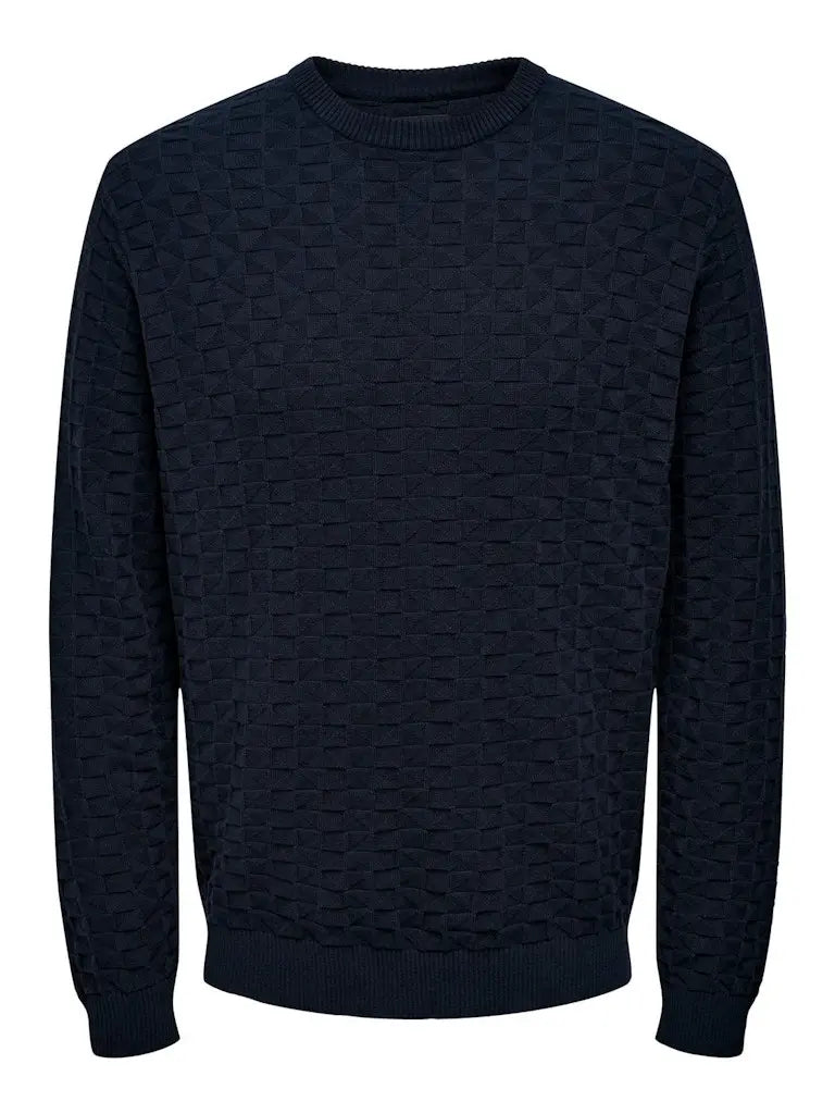 Kalle Genser m/ struktur - Dark Navy Only & Sons