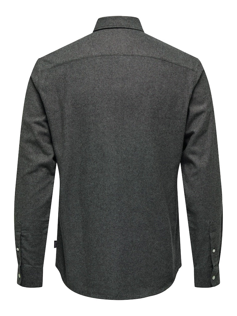 Ben Regular Flanellskjorte - Castor Grey