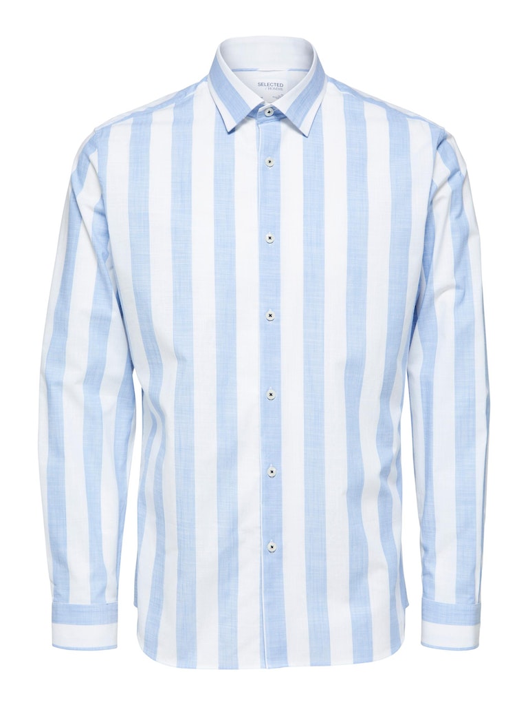James Stripe Slim Fit Skjorte - Bright White/Stripes