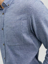 Classic Flanellskjorte Melange - Faded Denim