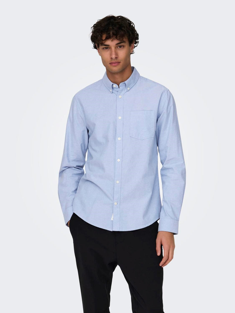 Neil Oxford Skjorte - Cashmere Blue