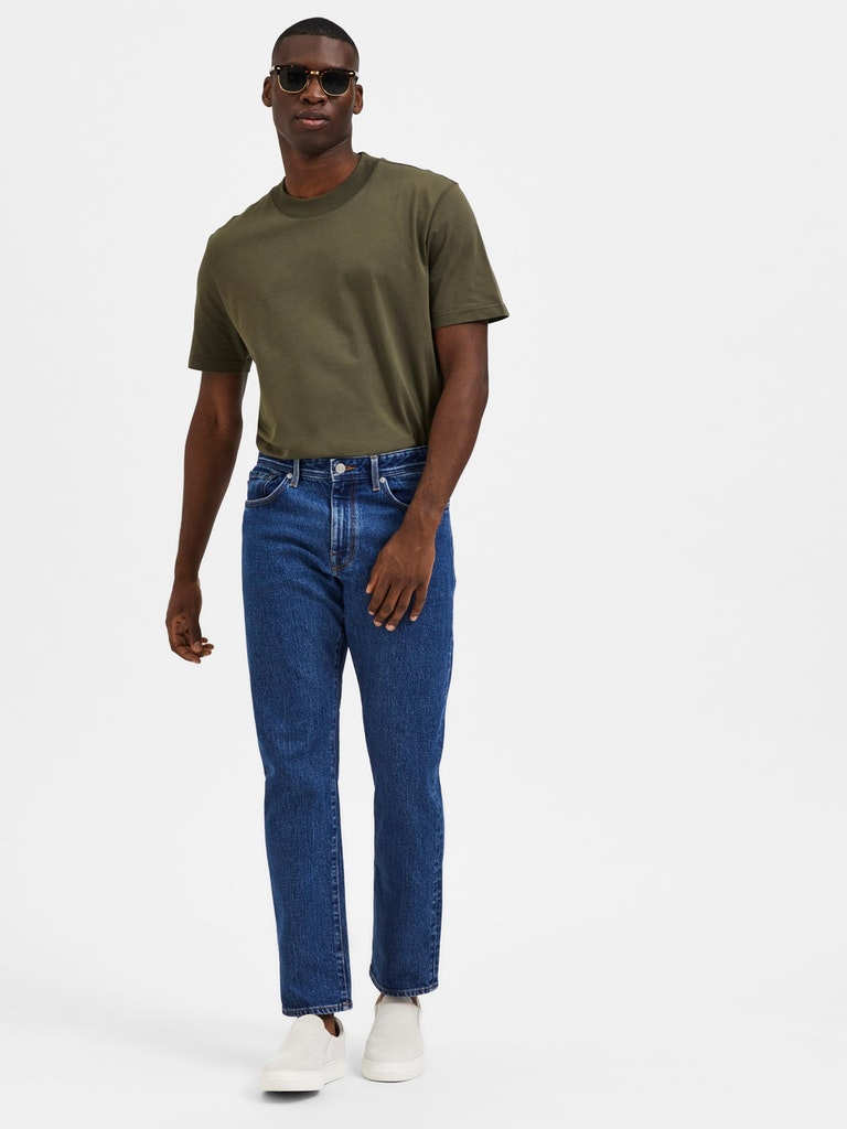Scott Straight Jeans - Medium Blue Denim