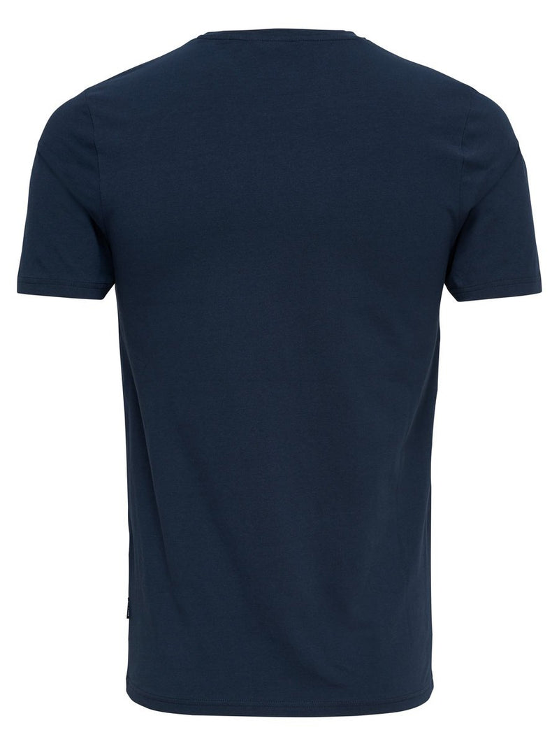 Basic Stretch T-Skjorte Rund hals - Navy